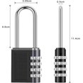 thumbnail image 2 of Combination Padlock Set of 2 - Anti-Rust 4 Digit Padlock - Weather Resistant - Ideal for School Locker Rooms, Gym, Cabinets, Tool Boxes, etc., 2 of 5