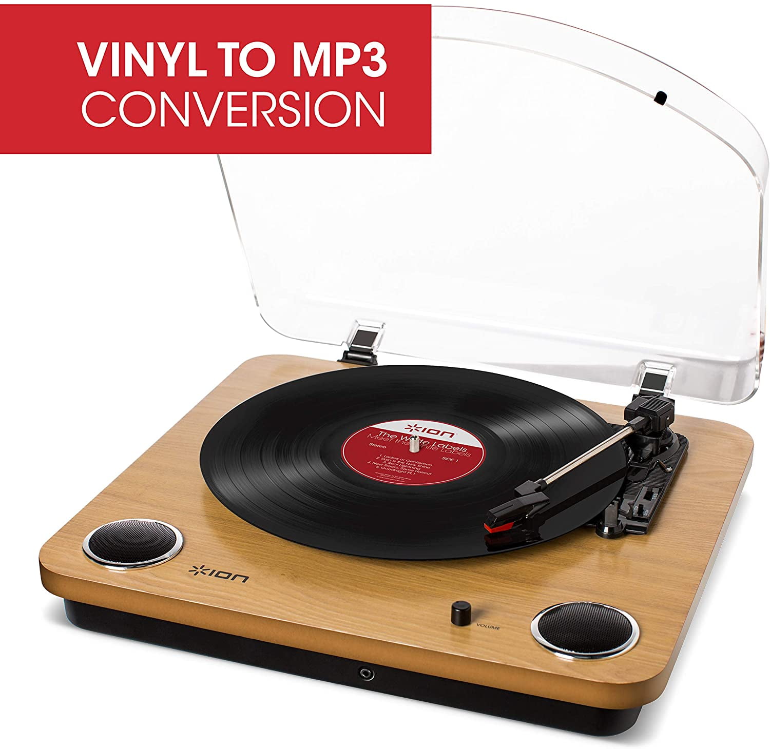 ION Audio Max LP Three Speed Vinyl Conversion Turntable with Stereo