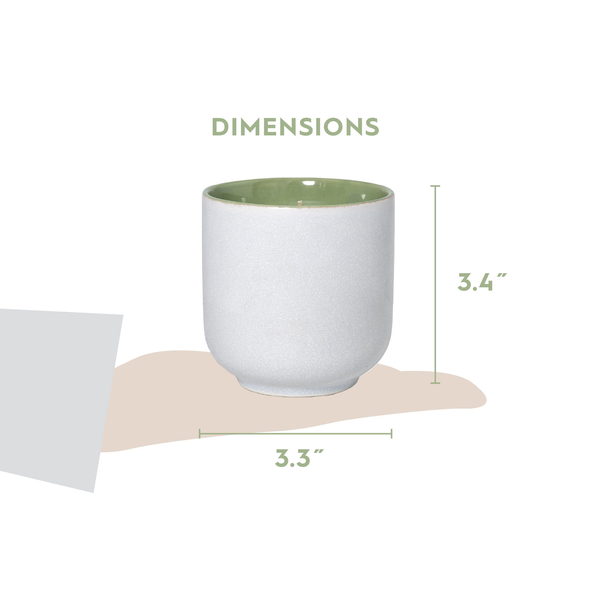 Better Homes and Gardens 1-Wick Ceramic Jar Candle, Mandarin Basil, 8 oz
