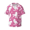 thumbnail image 3 of Goofa Cute Poodle Dog Printed Men's Casual Short-sleeved Shirt,Lightweight Breathable Button-down,Summer Casual men's top,Versatile Fashion shirt-Small, 3 of 7