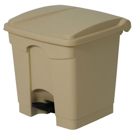 - TOUGH GUY Wastebasket,Square,8 gal.,Beige 6GAJ5