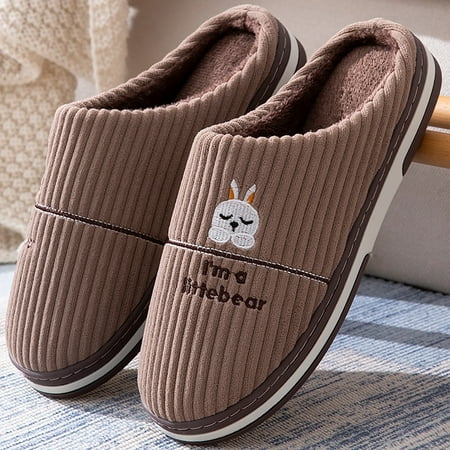 

dyfzdhu fuzzy slippers for men indoor cotton slippers for men lightweight with memory foam and soft sole casual shoes
