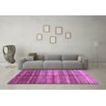 thumbnail image 3 of Ahgly Company Indoor Round Abstract Purple Modern Area Rugs, 3' Round, 3 of 4