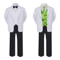 thumbnail image 2 of 5-7pc Formal Black White Suit Set Lime Bow Necktie Vest Boy Baby Sm-20 Teen, 2 of 3