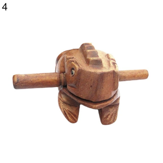 Wooden Lucky Frog Croaking Musical Instrument Tone Block Home Office Decor Craft(Type 3)