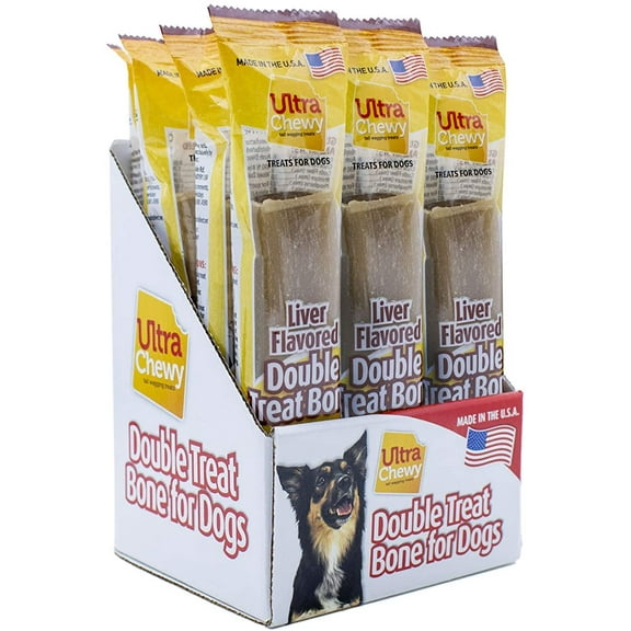 Ultra Chewy Double Treat Bones - (Liver, 12 pack)