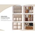 thumbnail image 2 of 2-Pack Under Bed Shoe Organizer for 24 Pairs with 18 Travel Bags & 1 Washing Bag, Large Storage Containers with Clear Lid & Adjustable Dividers, 2 of 9