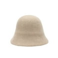 thumbnail image 5 of SikaFu Cordonic Fell Hat Female Autumn And Winter New Plain Bucket Fisherman Hat Version Shows Face Small Covered Face Retro Versatile Cap, 5 of 9