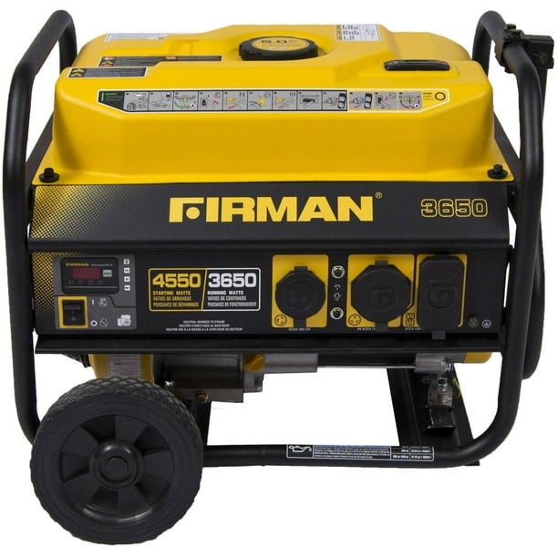 Firman P03602 4550/3650 Watt Gas Recoil Start Generator, cETL Walmart