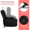 thumbnail image 4 of BALICHUN Large Power Lift Recliner Chair with Massage and Heat for Elderly, Overstuffed Wide Recliners, Breathable Leather with Breathable microporous, USB Ports, 2 Cup Holders (Black), 4 of 9