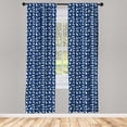 thumbnail image 5 of Ambesonne Shark 4-Panel Curtains, Various Gestures Humorous, 56"x63", Violet Blue White, 5 of 5