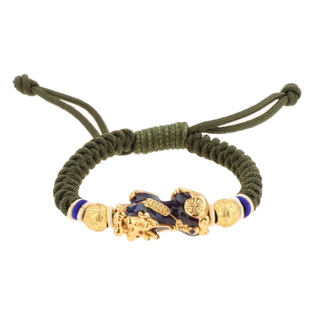 Pulseras trenzadas Sunnimix Encantos Moda Popular para Hombres Verde