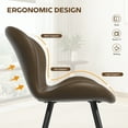 thumbnail image 5 of Hawsaiy Faux Leather Dining Chairs Set of 2 with Widened Backrest & Seat,Dark Brown, 5 of 10