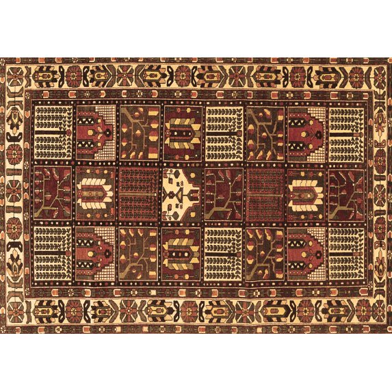 Ahgly Company Indoor Rectangle Persian Brown Traditional Area Rugs, 7' x 9'