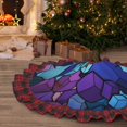 thumbnail image 3 of Lsque Geometry Dash for Christmas Tree Skirt, Merry Christmas Tree Skirt Collar, Xmas Holiday Decoration-36", 3 of 7
