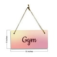 thumbnail image 7 of Gym (Flower Ornament) 5x10 Hanging Plus Wall or Door Sign | Rustic Twine | Range of Vibrant Decor Styles | Room Signs For Home and Business, 7 of 7