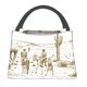 thumbnail image 1 of Fotbe Western Desert Cowboys Bolsa Térmica Portátil con Estampado, Bolsa de Entrega de Alimentos Aislada, Bolsa Reutilizable de Gran Capacidad para Comidas y Supermercado, 1 of 6