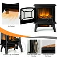 thumbnail image 5 of Giantex Electric Fireplace Stove, Freestanding Fireplace Heater w/Realistic Flame Effect & Adjustable Thermostat, Compact Stove Heater w/Overheating Safety Protection, CSA Certified, 5 of 10