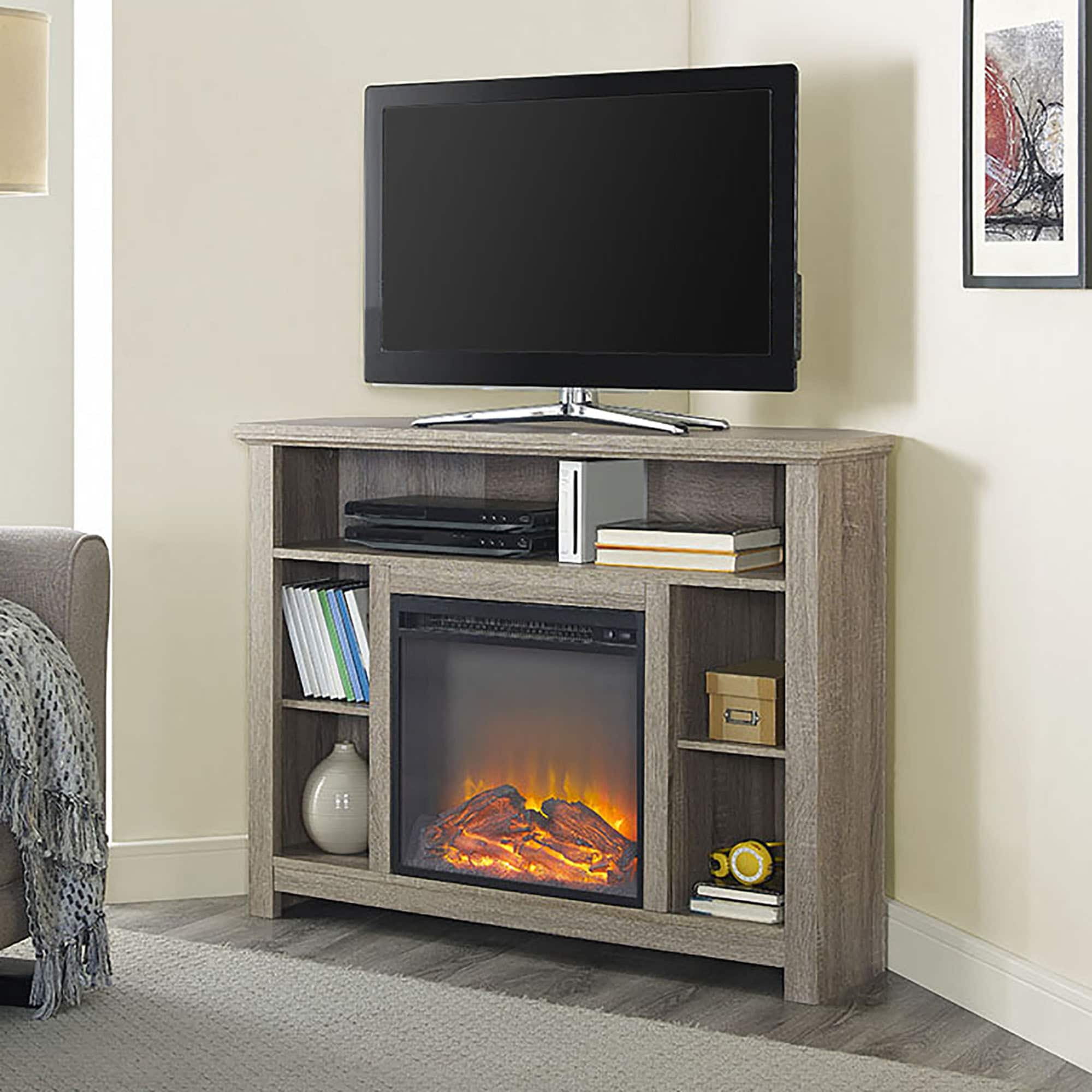Middlebrook Designs 44 Highboy Corner Fireplace Tv Stand Middlebrook Designs 44 Highboy Corner Fireplace Tv Stand Driftwood X 16 30h Com