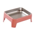 thumbnail image 1 of BELOVING Elevated Dog Bowl Anti Slip Container 15 degree Tilted for Small Animals Dogs Cats pink, 1 of 9