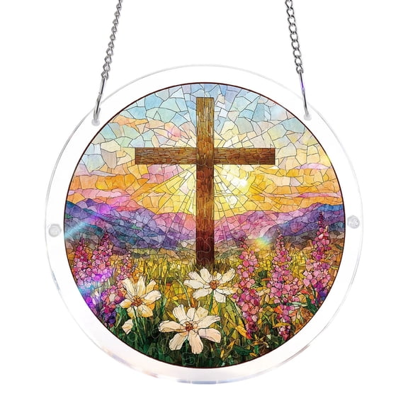 Acrylic Jigsaw Puzzle Suncatcher – Montessori Sun Catcher Puzzle for Windows Hanging, Fine Motor Skills Activity 7.8in #002