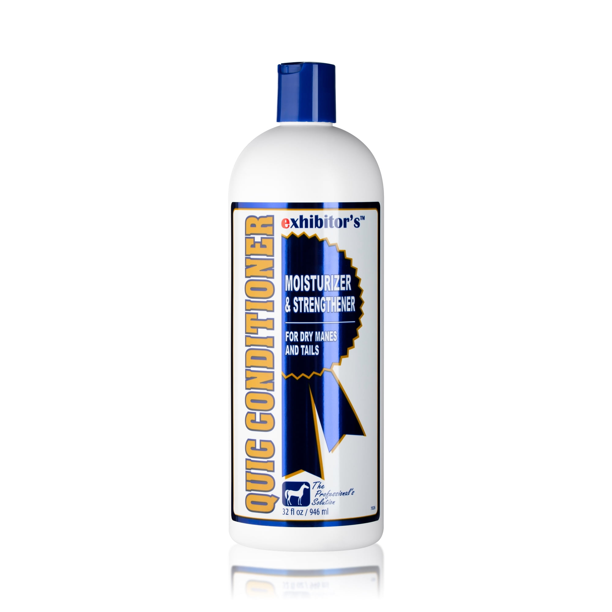Exhibitor's Quic Conditioner (32 Oz) - Rehydrating Micro-Protein Formula for Soft, Smooth, and Shiny Equine Coat - Strengthens and Nourishes Manes, Tails, and Coat for Mirror-Like Shine