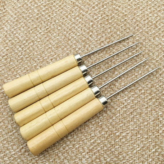 DEEPCRAFF 10Pcs Wood Scriber Tool Scriber Needle Modelling Tool Khaki Portable Usage Walnut Carving
