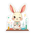 thumbnail image 5 of Cartoon Rabbit Stickers, Waterproof Educational Sticker for Water Bottle Laptop Phone Cases Planner Skateboard Luggage Helmet Party Favor Decor, Ideal for Adults Teens Teacher Rewards, 5 of 9