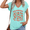 2-Blue, variant on UNISHE Women's Reading Is My Jam V-Neck Short Sleeve T-Shirt Cute Strawberry Book Lover Graphic Tee S-5XL Blue