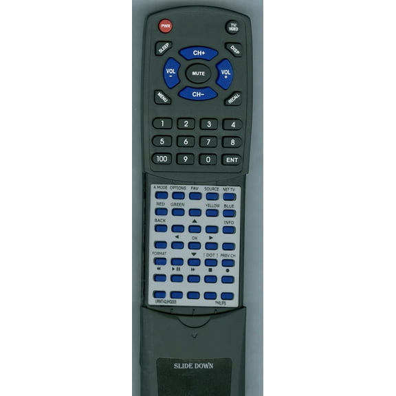 Replacement Remote for PHILIPS URMT42JHG003, RTURMT42JHG003, 40PFL5706, 55PFL5705DVF7, 40PFL7705DVF7, 40PFL570D6F7, 40PFL5706DF7, 46PFL7705DF7, 40PFL