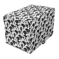 thumbnail image 1 of Mushroom Dog Crate Cover, Fresh Raw Cuisine Food Plants Vegan Themed Woodland Monochrome Print, Easy to Use Pet Kennel Cover Small Dogs Puppies Kittens, 7 Sizes, Charcoal Grey and White, by Ambesonne, 1 of 6