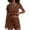 #01Brown, variant on 2 Piece Outfits for Women Solid Color U Neck Short Sleeve T-Shirt and Drawstring Shorts Casual Loungewear Sets Blue 2XL