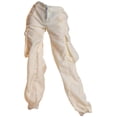 thumbnail image 2 of Fiocias Doll Miniature Pants 1/6 Scale Action Figure Loose Fit Cargo Pants Cloth Trouser Durable Realistic Accessory Suitable for Doll Collection Home Decoration Toy Photography Cosplay Beige, 2 of 6