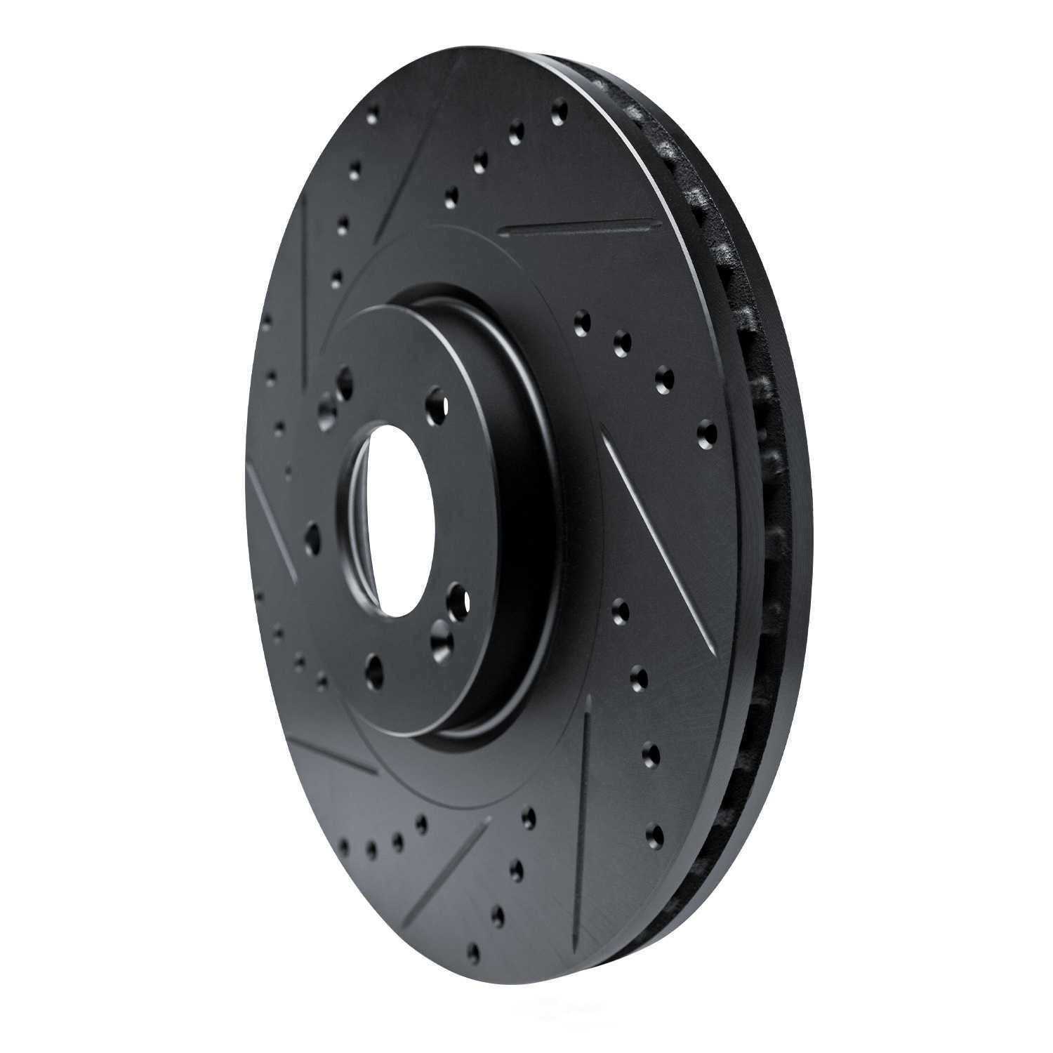 Dynamic Friction Company 633-21044L DFC Brake Rotor - Drilled And Slotted - Black