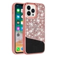 thumbnail image 3 of For iPhone 14 PRO Case Bling Faux Rhinestone and Pearl Hybrid Fashion Cover, 3 of 3