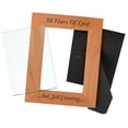 thumbnail image 2 of ThisWear Personalized Gifts 50th Anniversary Frame 50 Years and Counting Natural Wood Engraved 5x7 Portrait Picture Frame Wood, 2 of 6