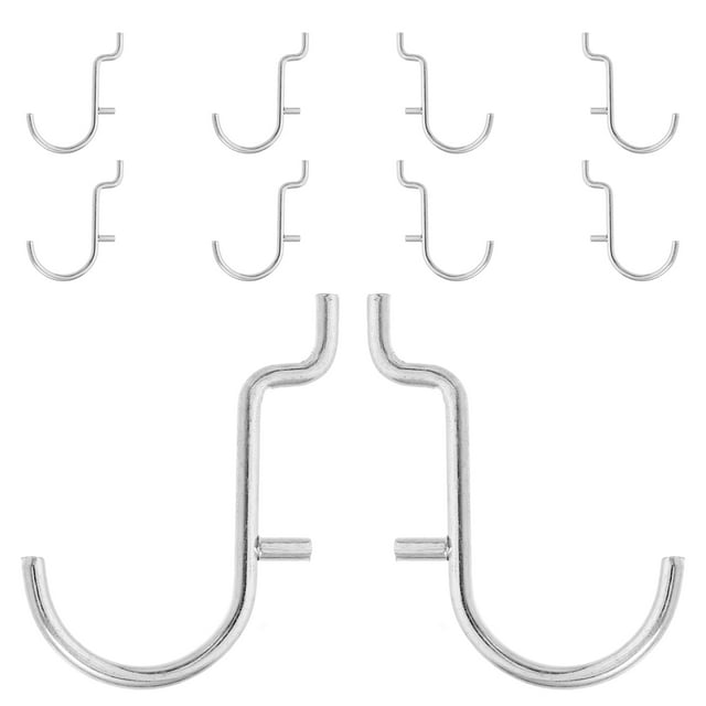 UPOUART 10 Pcs Supports de Panneau Perforé Robustes en Acier Inoxydable Accessoires de Panneau Perforé en Forme de U pour Garage