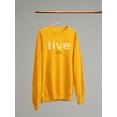 thumbnail image 3 of Live Life Daisy Lettering Sweatshirt Women -Image by Shutterstock, Female Medium, 3 of 4