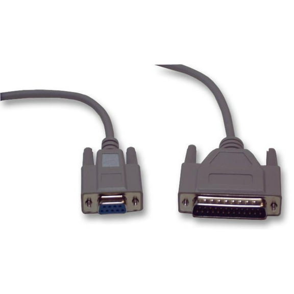 PRO SIGNAL - 9 Pin D Sub Female to 25 Pin D Sub Male Modem Lead, 10m Ivory