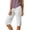 4# White, variant on Women's Bermuda Shorts Linen Shorts Knee Length Casual Summer Capri Pants Pull On Long Shorts Khaki S 13" Inseam