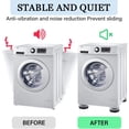 thumbnail image 2 of Washing Machine Foot Pads for Anti Vibration & Anti Walk Washer and Dryer Anti Slip Shock Absorber and Noise Cancelling Washer Machine Support Washer Machine Stand Stabilizer Set of 4(Grey), 2 of 7
