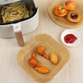 thumbnail image 3 of Square Air Fryer Liners, 100pcs Disposable Parchment Paper Sheets for Air Fryer, Oven, Microwave - Non-Stick for Chicken Nuggets, Fries, Burgers, Vegetables, Greaseproof Baking Paper, 3 of 12