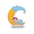 thumbnail image 4 of Baby Shower Present Maxora Personalized Ornaments Customized Christmas ornament Ornament Baby Moon/Blue Free Customize, 4 of 8