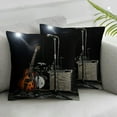 thumbnail image 3 of Awypu Guitar Microphone Short Plush Pillow Covers Set of 2 Throw Pillow Cover All Year Round Suitable 18x18in, 3 of 7