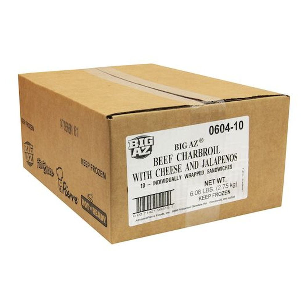 Advance Pierre Big Az Jalapeno Cheeseburger 9.7oz (PACK OF 10)