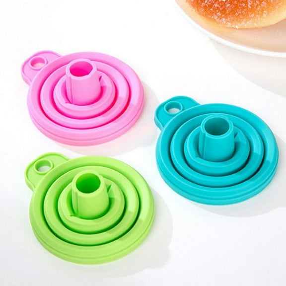 DISEN CLEARANCE! Silicone Folding Funnel Telescopic Long Neck Funnel Creative Household Liquid Dispensing Funnel Kitchen Gadgets