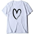 thumbnail image 4 of WXLWZYWL Womens Tunic Summer Tees Shirts Plus Size Short Sleeve Round Neck Graphic Heart Printing Tees Casual Loose Valentine's Day T Shirts, 4 of 4