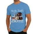 thumbnail image 2 of Mens Graphic T-shirts 250 Anniversary USA Shirt Short Sleeve Crewneck Patriotic Tee Breathable Casual T Shirt for Men Light Blue L, 2 of 4