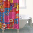 thumbnail image 4 of Pioneer Flower Floral Print Pattern Shower Curtain 36"x72", Bathroom Decorative Shower Curtain Set with 12 Hooks, Waterproof Washable, 4 of 6