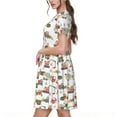 thumbnail image 2 of Goofa Excavator Pattern Women Summer Short Sleeve Midi Dress with Pockets Casual Aline Flowy Tshirt Dress Vocation Beach Sundress, 2 of 6